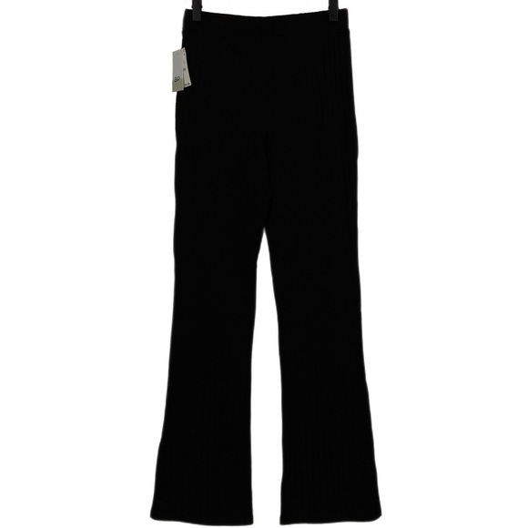 NWT | BP. Rib Knit High Waist Flare Pants Size Small in Black - Picture 3 of 7
